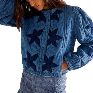 Blue Quilted Women's Jacket